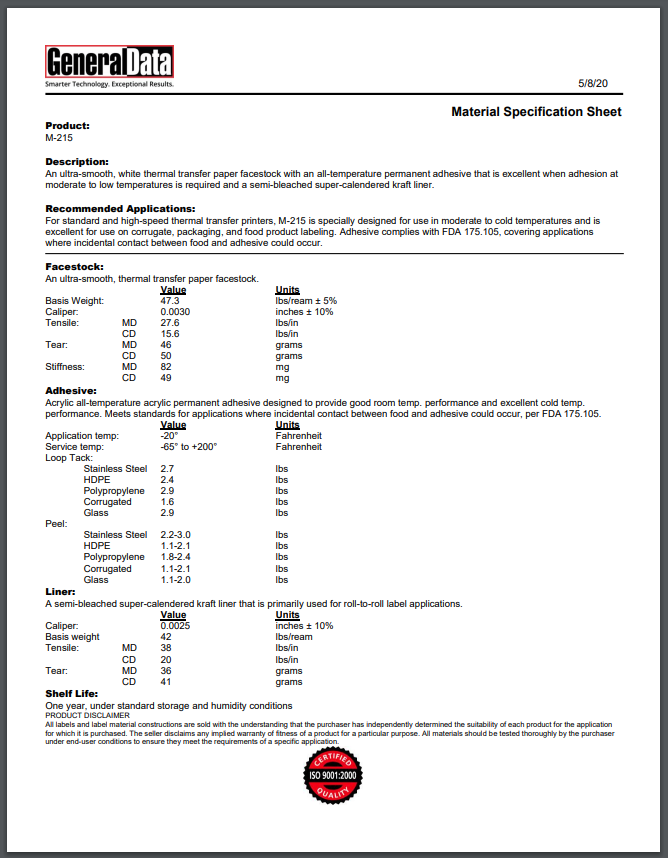 m 30 s specification