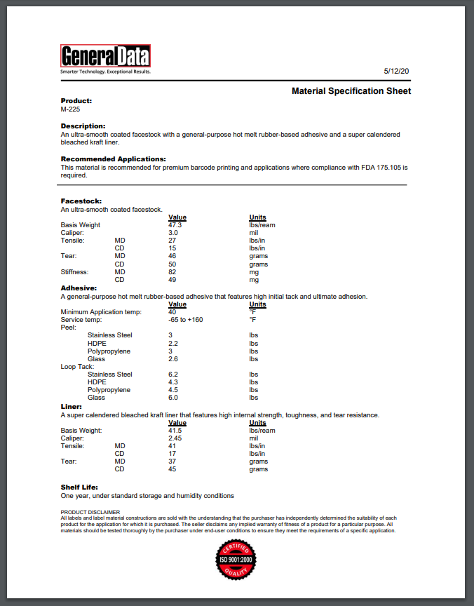 m 30 s specification