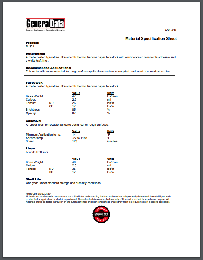 m 30 s specification