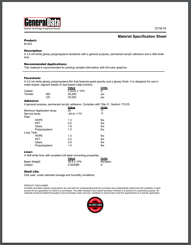 m 31 s specification