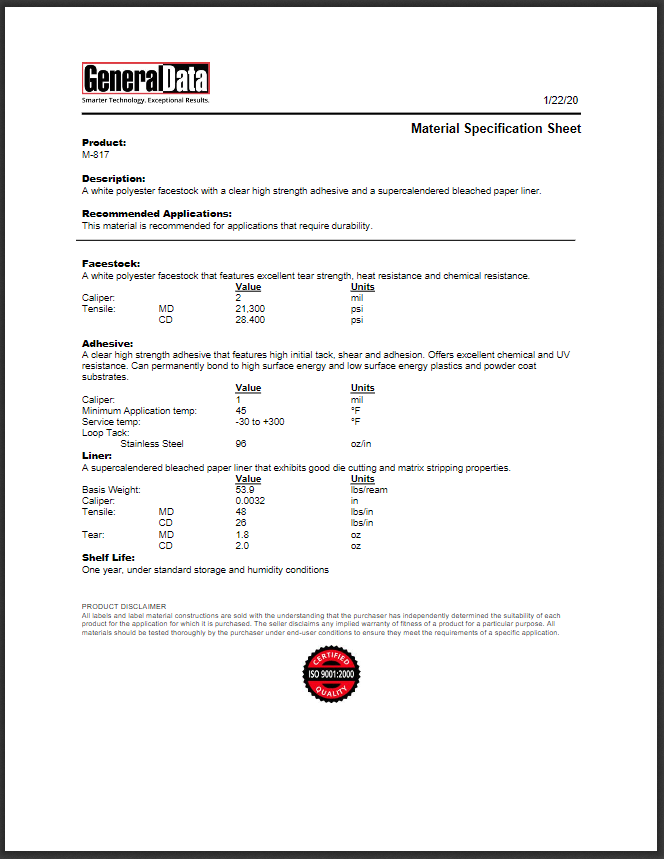 m 30 s specification