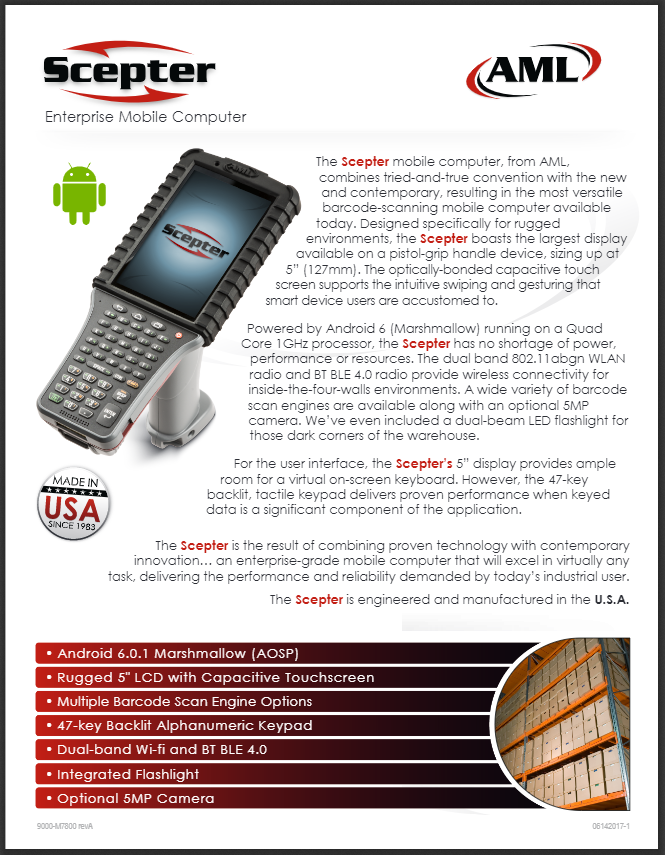 The AML Scepter Mobile Computer Brochure